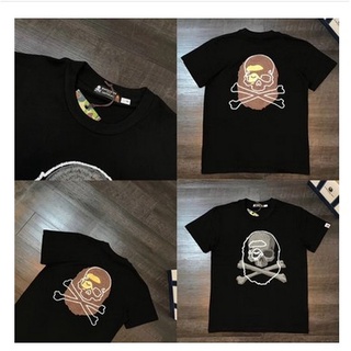 【en stock】🔥 Recién llegados Bape Skull camuflaje Camiseta hombres mujeres parejas algodón camiseta 🔥 🔥