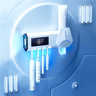 Ready Smart Toothbrush Sterilizer UV Toothbrush Holder Toothpaste Squeezer Dispenser Home Bathroom Accessories Set home (2)