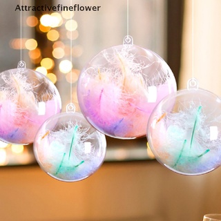 aff: 5 bolas transparentes, adornos diy, adornos para árbol de navidad, atractivefineflower