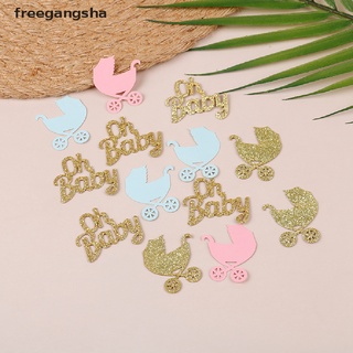 [Freegangsha] 200Pcs Baby Carriage Confetti Glitter Oh Baby Gender Reveal Table Confetti GRDR