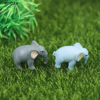 engas 2pcs mini elefante lindo animal miniatura hadas jardín decoración casa de muñecas decoración.