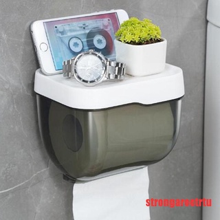 (hhot) toallero de papel higiénico de baño con estante de almacenamiento de papel caja de almacenamiento