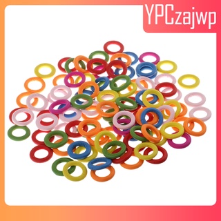 100 anillos de madera de color mezclado adornos para hacer joyas de 20 mm (1)