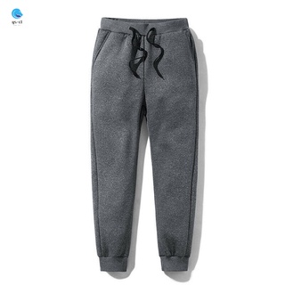 pantalones térmicos gruesos de lana para hombre, invierno, cálido, casual, pantalones deportivos