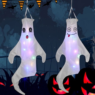 [goldensilver] Halloween fantasma Windsock LED luz colgante fantasma fantasma FlagProps decoraciones MY