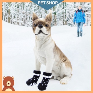 nk 4 pzs calcetines antideslizantes para mascotas/calcetines de algodón para perros/cachorros antideslizantes/calcetines de algodón antideslizantes para perros