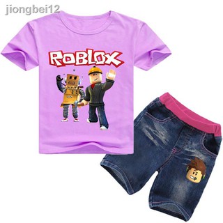 ▩๑✜traje de baño Roblox para niños/traje para niños/traje de bebé/niños/Camiseta de mezclilla/Shorts (1)