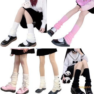 bin Japanese Style Women Girls Knitted Leg Warmers Cover Harajuku Student Autumn Casual Loose Stockings Lolita Kawaii Crochet Boot Socks (1)