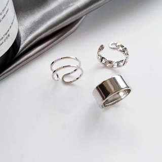 Set De anillos De combinación De anillos abiertos/anillo simple Personalizado para mujer J6B0 (8)