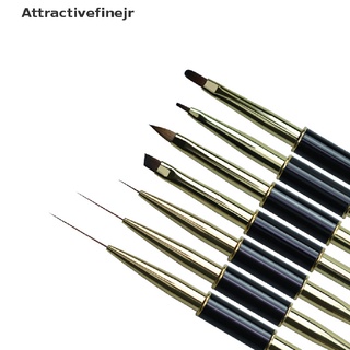 【AFJR】 1pcs Double Head Nail Art Liquid Brush Nail Extension Builder Acrylic UV Gel Pen 【Attractivefinejr】