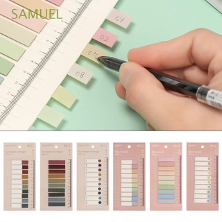 SAMUEL Stationery Memo Pad 200 Sheets Stickers Index Page Markers Paper Planner Stickers Sticky Notes Loose-leaf Bookmark Office Supplies Self Adhesive Flags Tabs