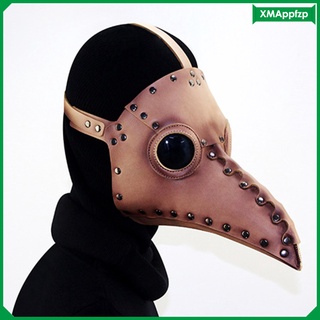horror goth peste doctor nariz larga máscara de cuero steampunk pájaro pico (6)