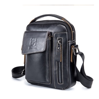 youar Leather Shoulder Bag Briefcase - Men Messenger Bag, Leather Satchel Bag, Retro (7)