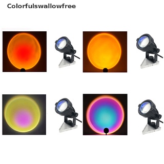 Colorfulswallowfree Rainbow Sunset Projection Usb Lamp LED Atmosphere Light Indoor Projector Lamps BELLE