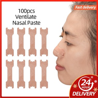 [en Stock] 100 tiras antironquidos más fáciles de respirar correctamente mejor para dejar de roncar tiras nasales para una mejor respiración
