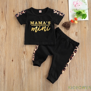 kprq-baby tank + pantalones, letra leopardo impresión elástica cintura casual estilo ropa de verano (5)