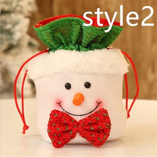 precioso santa claus muñeco de nieve alce bolsa de regalo titulares feliz navidad caramelo bolsas decoración de navidad (3)