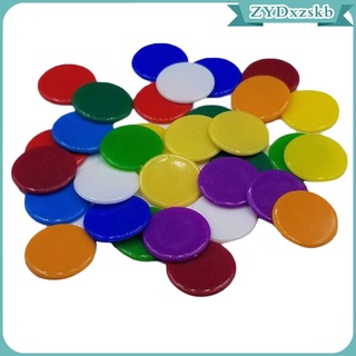 100 piezas fichas fichas de color sólido monedas de casino fuente hilarante color mixto