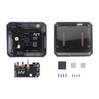 AN Pi 4 Aluminum Case Metal ABS Shell Box with Fan Heatsink Power Switch Removable for Raspberry Pi 4 Model B