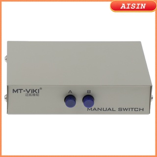 Aisin switch box Rs232 Db9 Pin impresora De 2 puertos Rs232 Db9 pines caja De Metal 2portes botón Manual Rs-232 Switcher Para Pc Sharing