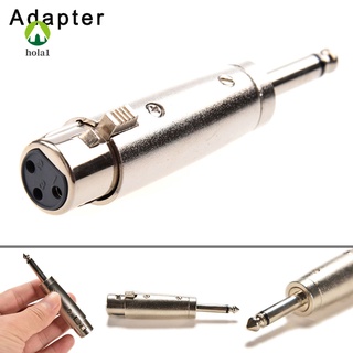 3 Pin XLR Female to 1/4" 6.35mm Mono Male Plug Audio Cable Microphone Mic Adapter