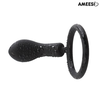 Ameesi Corrector de pene Semen bloqueo de silicona amigable con la piel retardo eyaculación anillo de bloqueo para masturbadores masculinos (6)