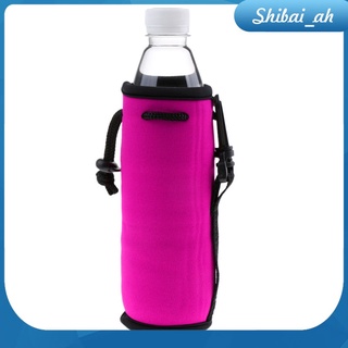 [shibai_ah] Protable de neopreno aislado botella de agua botella enfriador cubierta de la funda de la bolsa bolsa titular de la correa para viaje