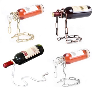 Yin portabotellas flotantes de vino Anti gravedad suspensión estante de vino novedad 4 tipos bronce/oro/Siler/Rope vino estante