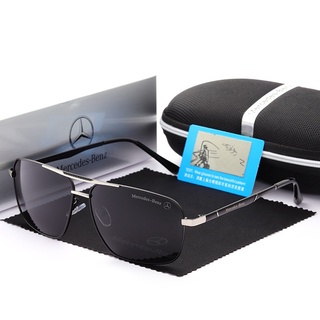 Nuevas gafas de sol para hombre de Mercedes-Benz/lentes de sol clásicos con espejo de metal polarizado