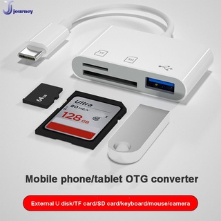 Lector De tarjetas OTG joymi tres en uno Tipo C Para USB SD TF multi-función