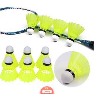 PEONYFLOWER 3/6/12Pcs Outdoor Badminton Shuttlecocks Indoor Training Balls Nylon Homehold Stable Durable Sports Plastic