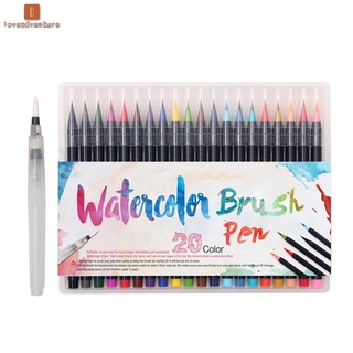 LA juego de pinceles de pluma de 20 colores Premium pintura punta suave marcadores recargables acuarela arte plumas