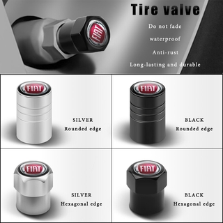 4pcs 3D tapas de válvula de Metal para rueda de coche para Fiat Tipo 500 Punto Grande Ducato pena Palio Panda Doblo chrome 595 2020 2021 2019