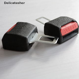 [delicatesher] 2 piezas clip de cinturón de seguridad negro universal de seguridad ajustable clip de cinturón para coches calientes