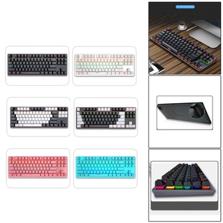 usb punk 87 teclas con cable para juegos teclado desmontable silencioso ordenador de escritorio