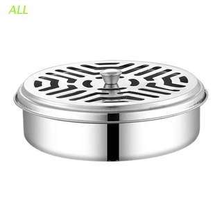 ALL Mosquitoes Coils Holder Stainless Steel Repellant Rack Mosquitoes Incense Burner Box Sawtooth Mesh Bracket with Cover (1)