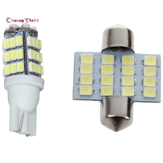 2 bombillas de luz LED para coche T10 W5W 42 SMD LED blanco lateral de cuña y 1 bombilla C5W 16 SMD LED 31 mm Interior bombilla blanca