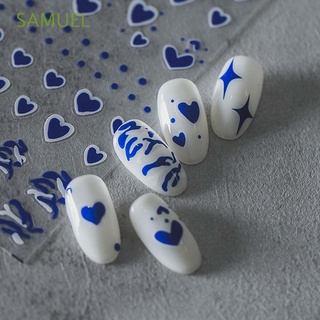 samuel uñas azul arte decoración amor manicura herramienta uñas arte pegatina flor estilo japonés charm adhesivo diy uñas arte accesorios