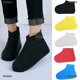 <dengyou> overshoes rain silicona impermeable zapatos cubre botas cubierta protector reciclable (1)