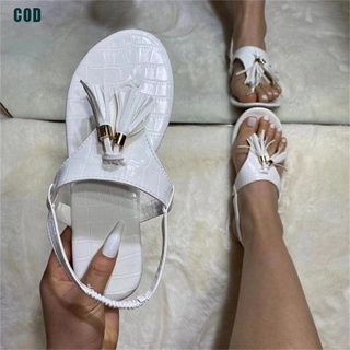 Las mujeres borlas Slingback sandalias dedo del pie abierto gladiador Bohemia Peep Toe Casual confort zapatos planos