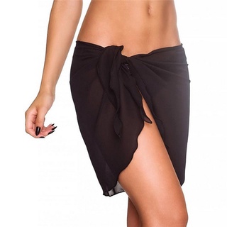 [puchi] falda de gasa sólida para mujeres/Bikini de playa/falda Sarong Sc