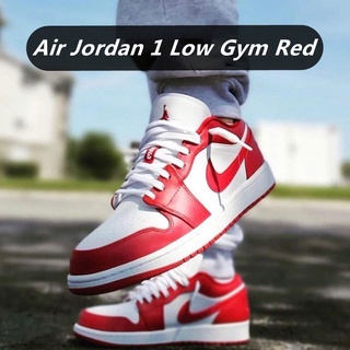Tenis originales 100% originales De 41 colores Nike Air Jordan 1 bajo gimnasio Placa roja zapatos De Moda pareja encaje zapatos deportivos al aire libre