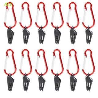 ALL 12 Pcs Hook Plastic Windproof Clamp Set Survival Grommet Tent Clips Buckle Awning Tarp Fixed Outdoor Camping Tent Accessories