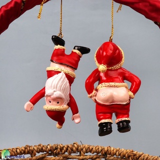【instock】 Christmas decorations playful Santa Claus exposed ass decoration Garden Statue resin crafts ornaments red Pendant /cl