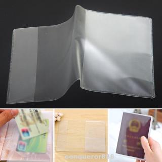 Funda de pasaporte exfoliante transparente impermeable cubierta transparente protectora PVC tarjeta de viaje