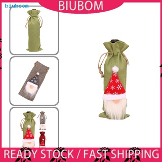 Biuboom botella de tela vestir llamativo botella de vino vestido exquisito para navidad
