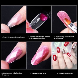 rgiveeef 120Pcs Nail Mold Tips Nail Dual Forms Finger Extension Nail UV Extend Gel Nails CL