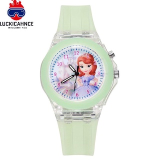 [7.27] reloj de pulsera de princesa luminoso para niños con luces intermitentes en la noche para niñas