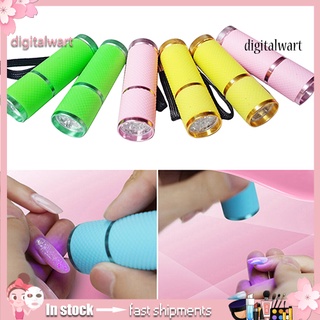 dmj_portátil mini 9 led secador de uñas gel uv esmalte de uñas lámpara de curado linterna antorcha