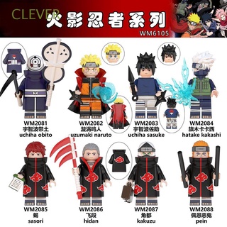 inteligente regalos infantiles bloques de lucha sasuke uchiha figura juguete uzumaki naruto rompecabezas kakashi adornos modelo muñeca naruto